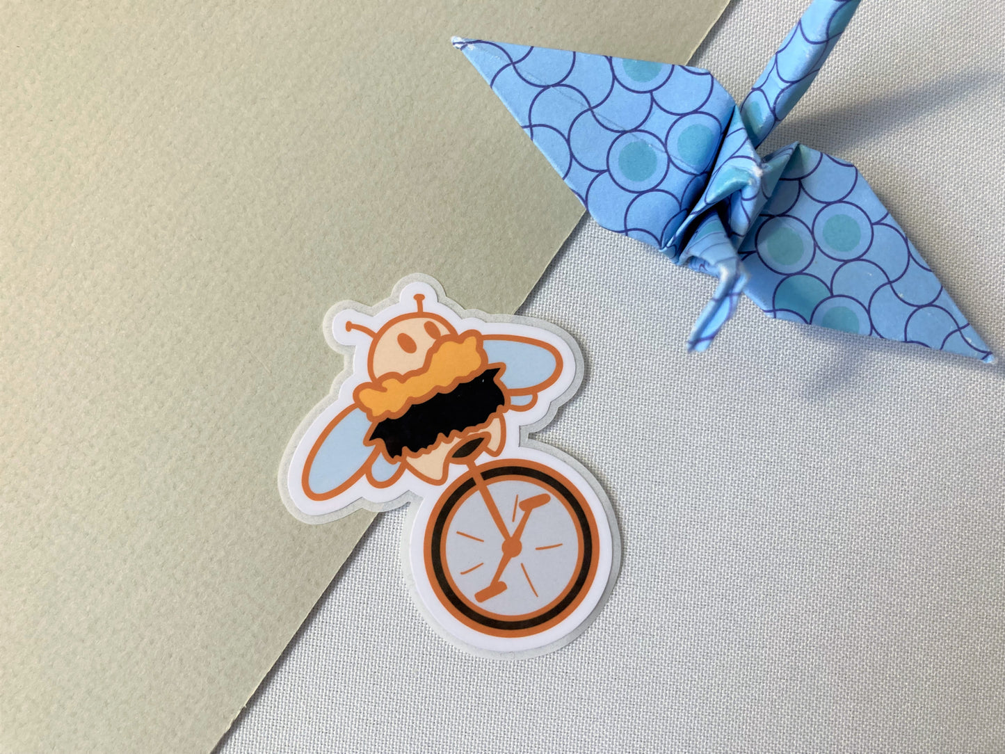 Unicycle Bee Stickers